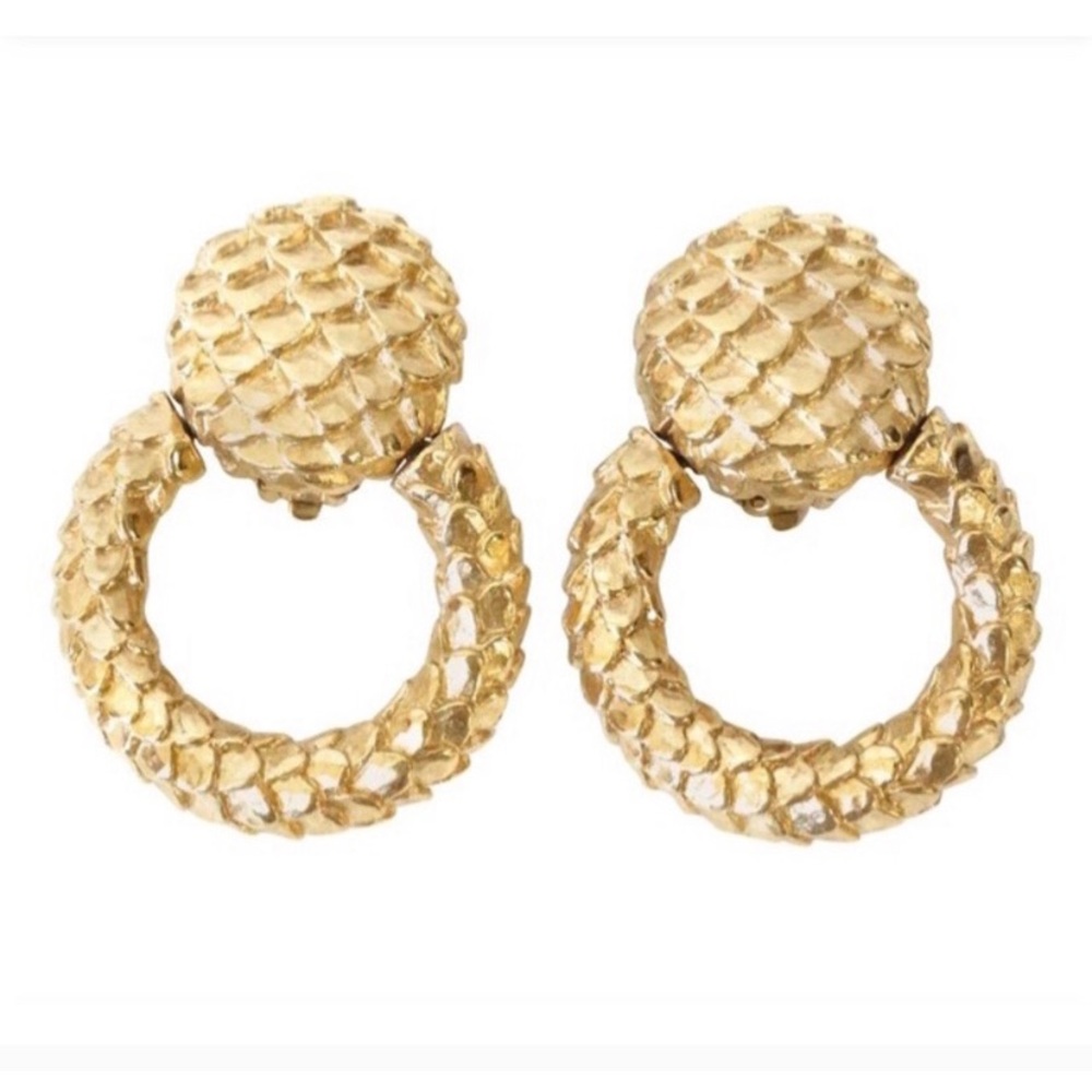 SOLD - 1980’s Vintage Givenchy Doorknocker Style Earrings